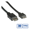Roline HDMI Anschlusskabel HDMI 19 Stecker/Mini HDMI Stecker schwarz 2m