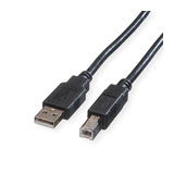 Roline USB Kabel USB A/USB B Stecker/Stecker Schwarz 3m