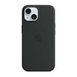 Apple Silikon Case iPhone 15 mit MagSafe schwarz