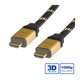 Roline Gold HDMI Kabel Stecker/Stecker Schwarz 1 m