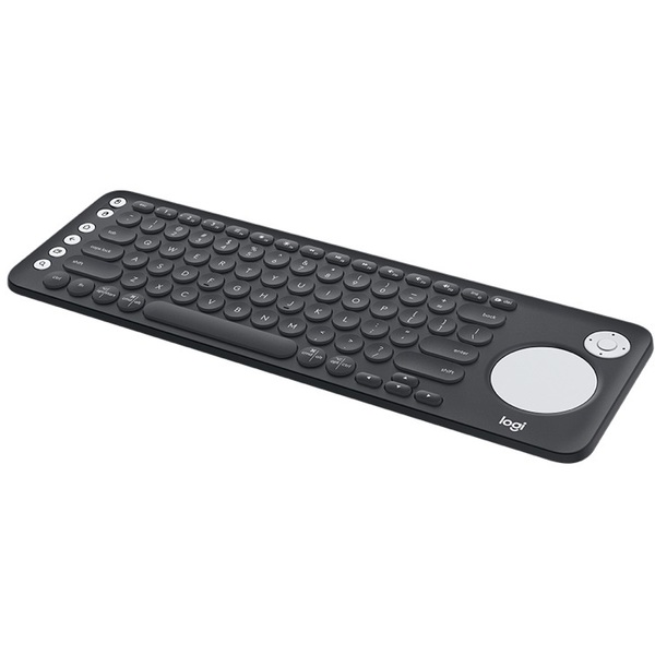 Logitech K600 TV Tastatur mit Touchpad D-pad wireless Bluetooth Deutsch QWERTZ Graphite Weiß