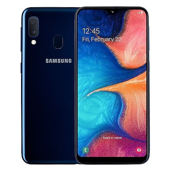 Samsung Galaxy A20e 14,42 cm (5,8") Display 13 MPixel Kamera 32 GB integr. Speicher (Blau)